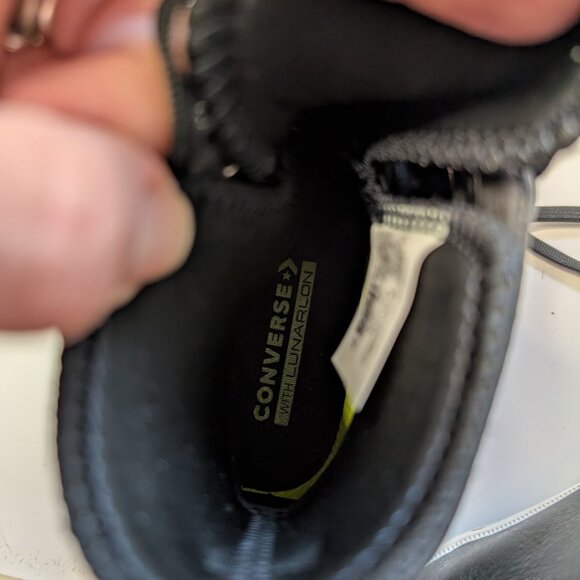 Like new black leather Converse Chuck Taylor All Star high-top sneakers - size 8 - Picture 13 of 17